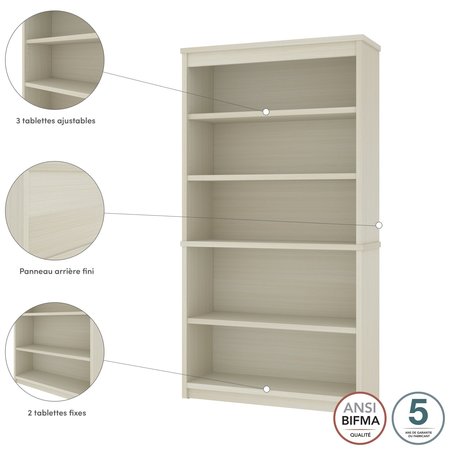 Bestar Bestar Universel 36W Bookcase in white chocolate 44700-31